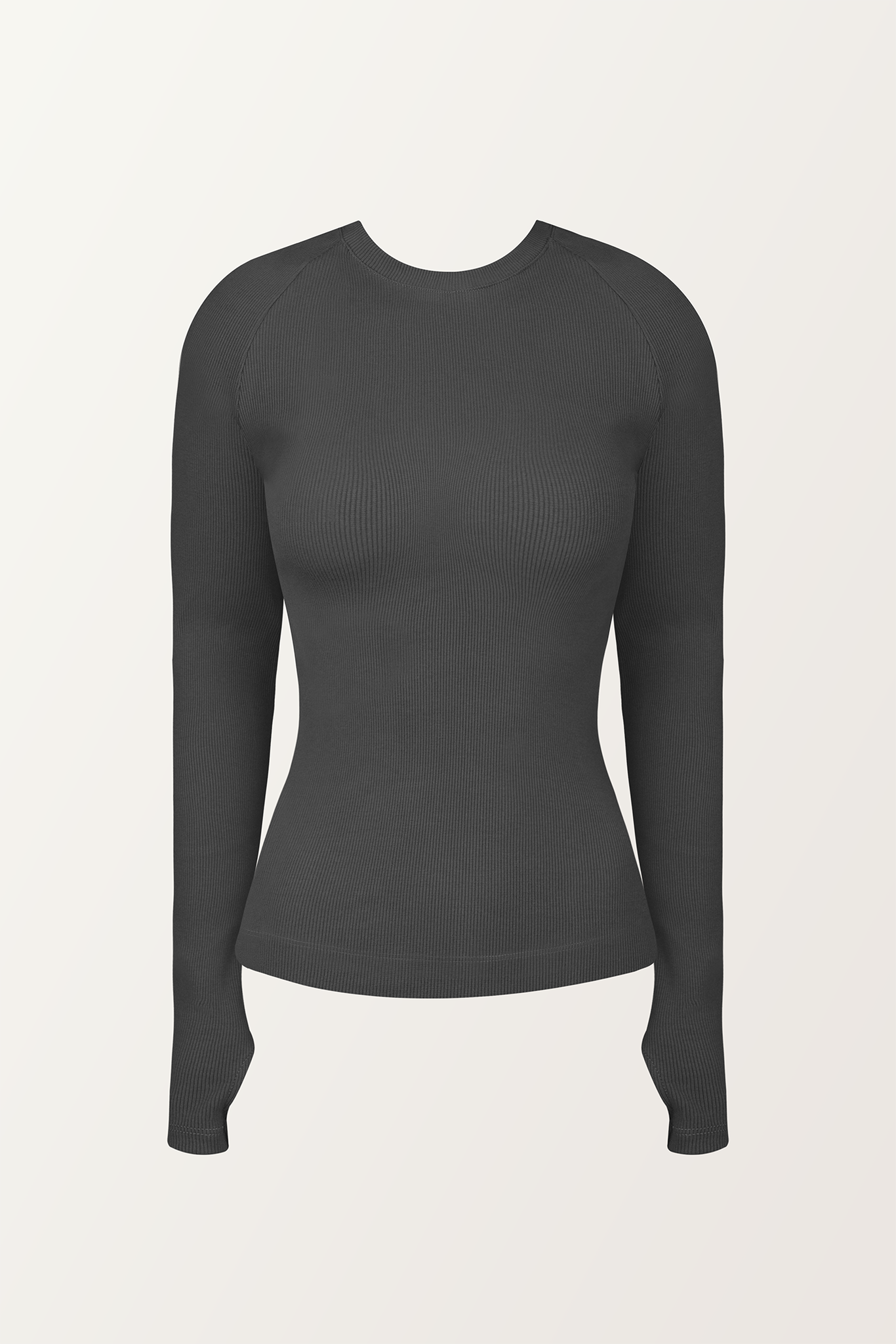 PIXIE WON'T PLAY TRINITY LONG - SLEEVE TOP RIBBED CARBON GREY ORGANIC COTTON SUSTAINABLE FASHION WEAR WITHOUT BRA LUXURY STYLISH COMFORTABLE BREATHABLE FABRIC VERSATILE RELAXED FIT SOFT TRENDY SUMMER AUTUMN WINTER SPRING WEAR CASUAL OUTFIT WORKOUT LAYERING VARIOUS COLORS FASHIONABLE MUST-HAVE EVERYDAY ESSENTIALS