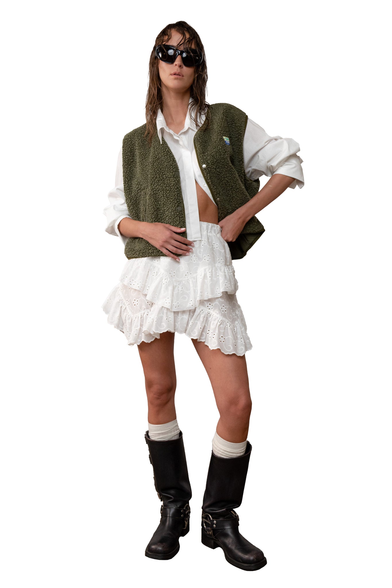 NATURAL HABITAT MINI SKIRT WHITE