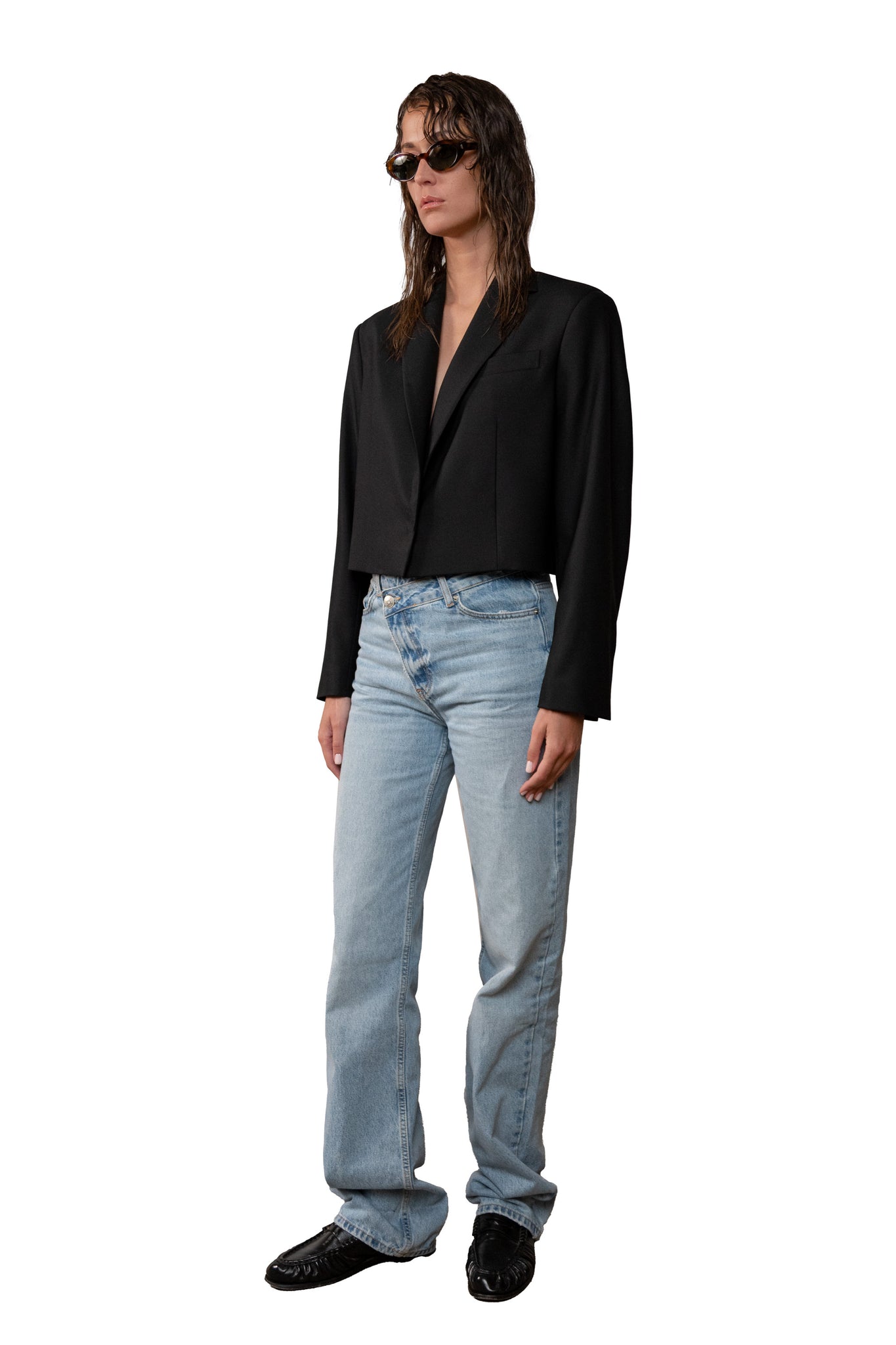 ESPRESSO CROPPED BLAZER