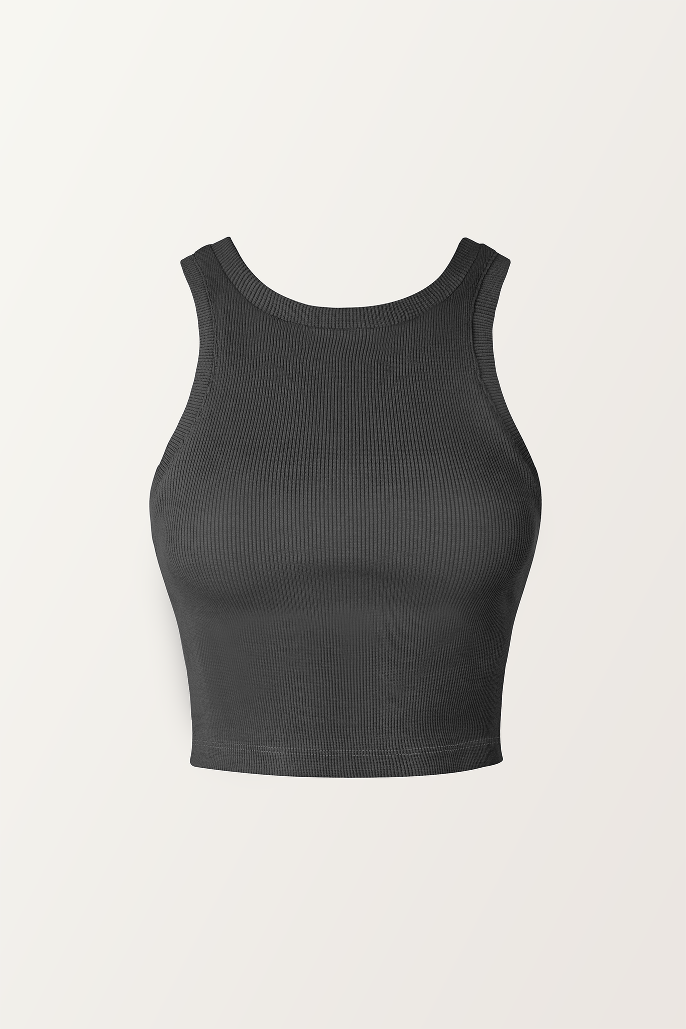PIXIE WON'T PLAY CROFT CROP TOP RIBBED CARBON GREY ORGANIC COTTON SUSTAINABLE FASHION WEAR WITHOUT BRA LUXURY SLEEVELESS STYLISH COMFORTABLE BREATHABLE FABRIC VERSATILE RELAXED FIT SOFT TRENDY SUMMER AUTUMN WINTER SPRING WEAR CASUAL OUTFIT WORKOUT LAYERING VARIOUS COLORS FASHIONABLE MUST-HAVE 