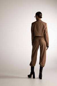 PIXIE WON'T PLAY GENTLELADY TROUSERS CAMEL BROWN WARM STYLISH WOOL SILK FABRIC CLASSIC DESIGN VERSATILE PROFESSIONAL ATTIRE SPRING SUMMER FALL WINTER FASHION SOPHISTICATED BUSINESS CASUAL FASHION - FORWARDS TIMELESS WARDROBE STAPLE SUSTAINABLE LUXURY CAPSULE COLLECTION ESSENTIALS ELEGANT STRAIGHT CUT