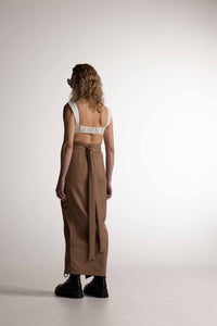 PIXIE WON'T PLAY VENERE WRAP SKIRT CAMEL BROWN VERSATILE WRAP AROUND DESIGN FLATTERING SILHOUETTE EFFORTLESS STYLE TRENDY COMFORTABLE CHIC FEMININE ADJUSTABLE FIT DAY TO NIGHT WEAR CASUAL ELEGANCE SPRING SUMMER FALL WINTER CAPSULE COLLECTION ESSENTIAL LUXURY HIGH WAISTED DOUBLE WRAP